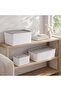 Alaine Storage Box With Lid 45x30.7x14.7cm - White/grey - 2