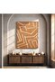 Necrolyte Hand Painted Canvas Wall Art 80x100cm - Brown