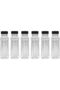 6Pcs Plastic Juice Bottles Clear With Caps Milk Bottle Water Bottles 250ml