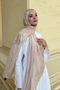 شال جاكار فاخر مضيء - بيج - 6