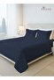 Pure Combed Cotton Bed Sheet Set King Size Dark Blue, 400 Thread Count Cozy Luxury 100% Long Staple Cotton Sateen Weave