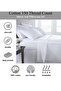 3-Piece Deyarco Single Bed Sheet 350TC 100% Long Staple Sateen Luxury Quality Cotton White 180x280cm - 3