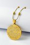 Gold Color Felak, Nas and Nazar Verse Written Spiritual Prayer Design Dorika Chain Stainless Steel Necklace