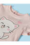Infant Girls Pink Cat Print T-Shirt - 2