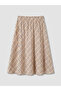 Esvab • Modern & Distinctive Belted Checked Embroidered A-Line Skirt - 3