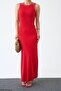 Stone-Embellished Ribbed Dress - 4