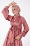 Front Tie Evening Dress Rose - 25342 - 3