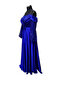 Sequin Bustier Balloon Sleeve Satin Evening Dress - 3