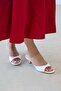 Denis Women's Heeled Wrinkled Leather Sandals