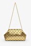 Gold Polka Dot Women's Polka Dot Chain Strap Clutch and Shoulder Bag - 2