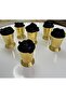 Gold Plated 6 Pieces Rose Bowl Includes Black Roses - 2