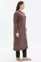 Hakim Collar Stripe Buttoned Long Shirt - 4