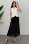 Women's Black Mini Leopard Lace A-Line Half Lining Detailed Lace Maxi Skirt - 5