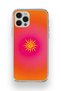 iPhone 12 Pro Max Compatible Retro Sun Pattern Transparent Phone Case