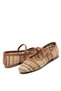 Women's Colorful Straw Detailed Orthopedic Non-Slip Sole Ballerina Shoes 19045 - 4