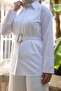 White Belted Buttoned Tunic - 4