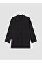 Lcw Modest Black Tie-Up Poplin Women's Shirt Tunic