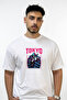 Tokyo Anime Girl Design Printed Oversize White T-Shirt