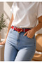 Women's Red Gold Heart Buckle Belt – Matching with Pants, Dresses, and Jackets - 4
