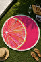Round Beach Towel 150 cm Pink Grapefruit Patterned Printed Beach Towel - 2