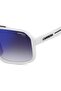 UV Protected Sunglasses Matte White Frame Grey Mirror Shaded Mirror Lens 61mm - C-SPORT-03/S-6HT - 7