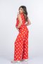 Women's Summer Red Milena Chinese Button Polka Dot Vest Trouser Set Stylish Casual Comfortable Two-Piece 1326 - 5