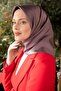 وشاح حريري مزدوج الجوانب باللون الأزرق الداكن