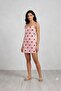 Printed Detailed Hearted Nightgown