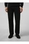 Men's Regular Fit Regular Waist Straight Leg Cotton Denim Black Trousers