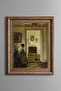 Woman and Cats Drinking Milk - Vintage Patterned Painting - Thick Model