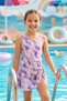 Zero Sleeve Dress Swimsuit Girls' Swimsuit 26352 Purple01
