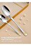 24-Piece Stainless Steel Cutlery Set Kitchen Utensil Set Western Tableware Suitable For Home Kitchen Restaurant Hotel Party Dining Picnic Dining Exquisite Packaging Gift - 3