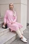Pinstripe Long Tunic 3131 - Light Pink - 3