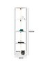 Living Room Bedroom Study Room Decoration LED Bookshelf Lamp, Movable 4-Tier Floor Lamp with Storage Rack with Remote Control 11W - 5