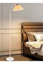 Modern Luxury Straight Pole Atmosphere Standing Floor Lamp Pleated Lampshade LED Three-Tone Lighting - 3