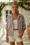 Mink Shirt Collar Bat Sleeve Buttoned Embroidered Elastic Waist Casual Cotton Woven Jacket 62 70 - 3