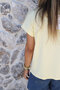 Yellow V-Neck Modal Tshirt - 5