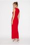 Women's Red Stone Embroidered Crew Neck Thick Strap Ribbed Wrap Maxi Dress Öe261008 60286401 - 6