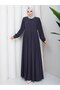 Women's Balloon Sleeves with Pleats and Hidden Pockets Medina Silk Modern Tesutur Ferace - 6