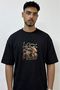 Khamzat Chimaev_2 Design Printed Oversize Black T-Shirt
