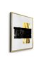 High Contrast Modern Geometric Wall Art | Framed Canvas Print with Gold Foil Embossed | Luxury Modern Decor for Living Room, Bedroom, Office & Gift - 3