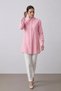 Elora Comfortable Fit Hidden Button Terikoton Boyfriend Women's Shirt & Hijab Shirt - Pink - 4