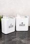 2-Piece 2200 ml Self-Scaled Detergent Set Colored & White Labeled Detergent Dispenser Set Storage Container - 7