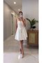 Wolre Ecru Dress with Detailed Buttons