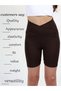 Girl's Pocket Double-Breasted Belt High Waist Biker Casual Running Walking Yoga Sports Volleyball Fitness Short Leggings - 4