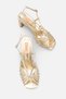 Ashley Women's Gold Gold Cage Detailed Thick Heeled Sandals Evening Dress Shoes - 3