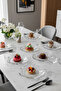 Crystallin Reflection 6-Piece Stylish Glass Dessert Plate Set |   Special Presentation Series 19 X 19 - 2