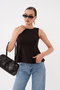 Eteği̇ Volanli Steel Sleeveless Bluz - 6