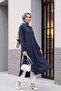 Long Rayon Tunic with Pockets and Side Slits - Smoked