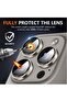 Camera Protection for iPhone 16 Pro/16 Pro Max – [Convex Platform HD Tempered Glass] + [Aluminium Ring] Camera Lens Protector (Titanium) - 2